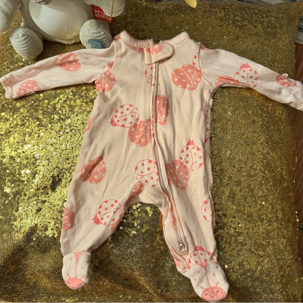 Carter's Pink Ladybug Footed One Piece